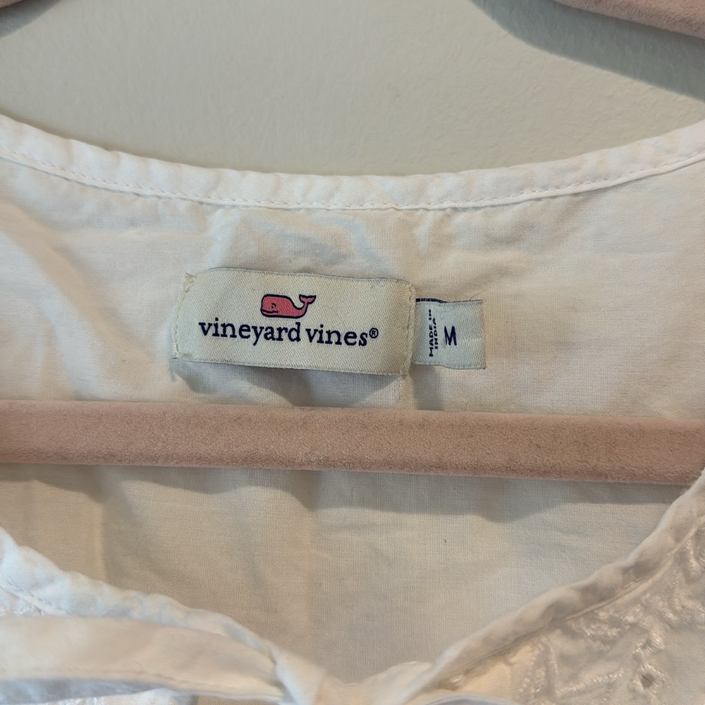 Vineyard Vines Island Eyelet White Short Sleeve Dress - Picture 5 of 12